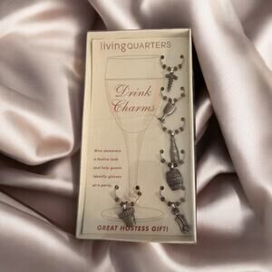 Living Quarters Wine Accessories Bar Opener Wine Glass Drink Charms‎ NEW NIB